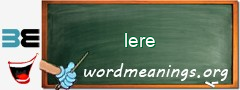 WordMeaning blackboard for lere